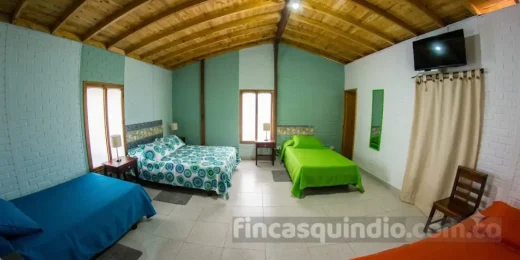 Habitación familiar de Finca Calarcá Margarita en Calarcá, Quindío, con ambiente familiar