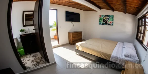 Habitación para alojamiento rural en el Eje Cafetero, para descanso de huéspedes