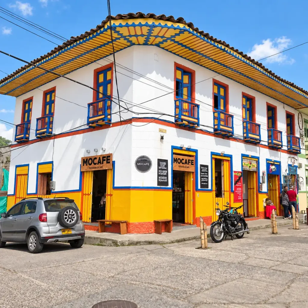 Mocafé Fachada del café en Filandia