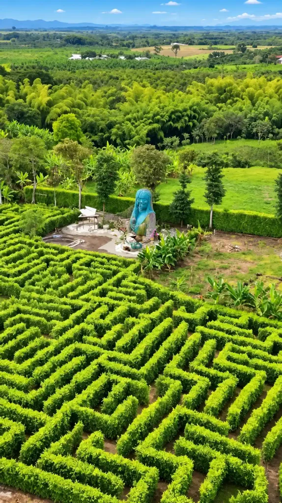 Laberinto ecológico de Kindia Park en Pueblo Tapao